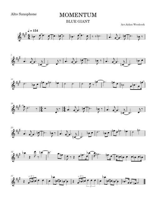 blue giant sheet music by milesm8lin | Play, print, and download