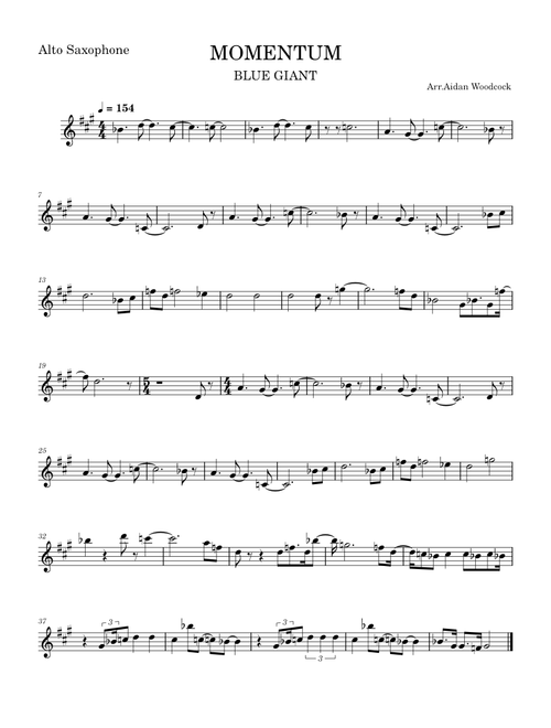 blue giant sheet music by milesm8lin | Play, print, and download