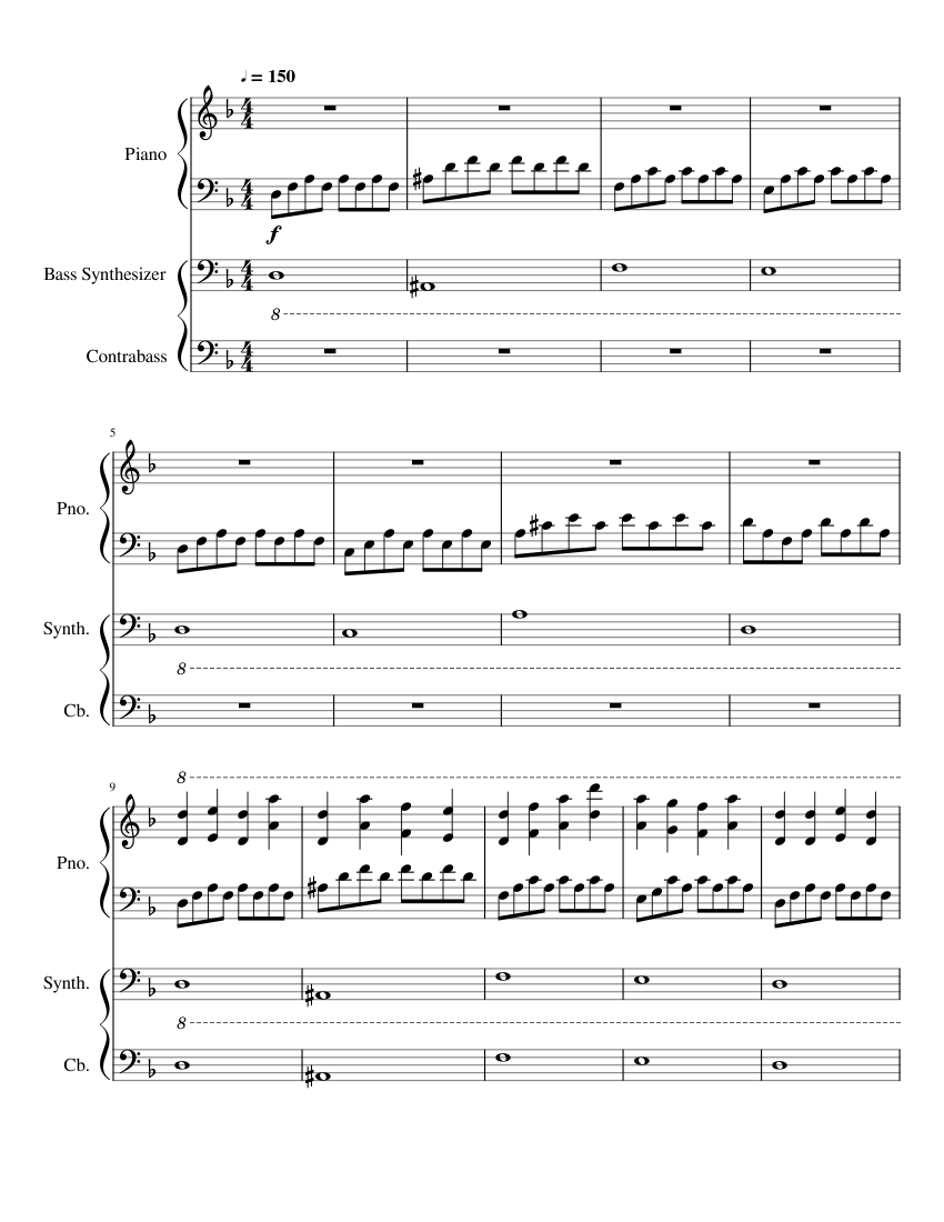 Work In Progress - Ups and Downs Sheet music for Piano, Contrabass ...