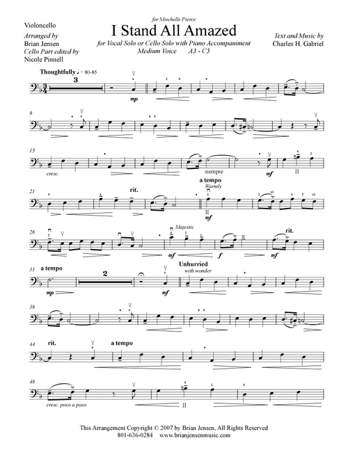 I Stand All Amazed (Arr. Brian Jensen) - Charles H. Gabriel (Small Ensemble)