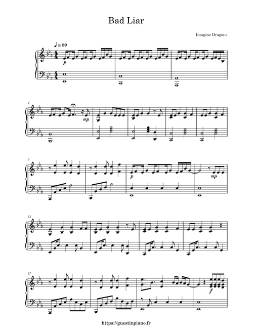 Bad Liar - Imagine Dragons