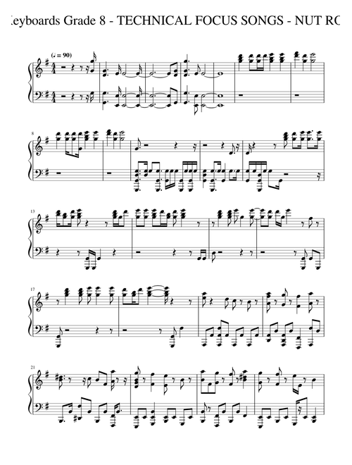 Trinity Rock & Pop Keyboards Grade 8 - TECHNICAL FOCUS SONGS - NUT ROCKER Cover By Ray (Auto Transcr