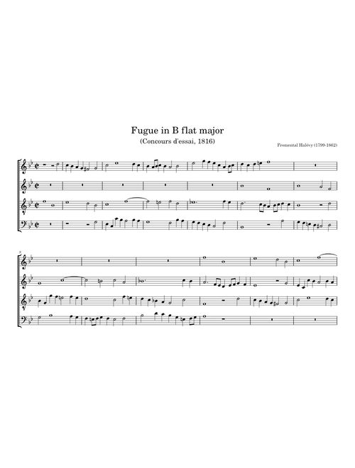 Fugue in B flat major (1816) – Halévy