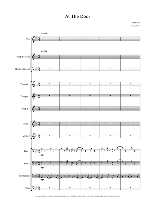 At The Door (Arr. Kevin LeBoeuf) - The Strokes (Marching Band)
