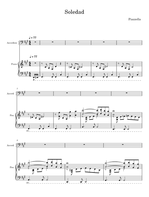 Soledad - Astor Piazzolla