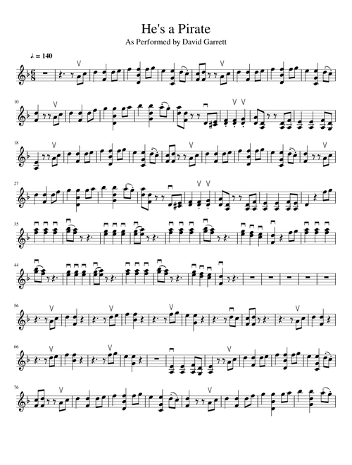 He's A Pirate- David Garrett