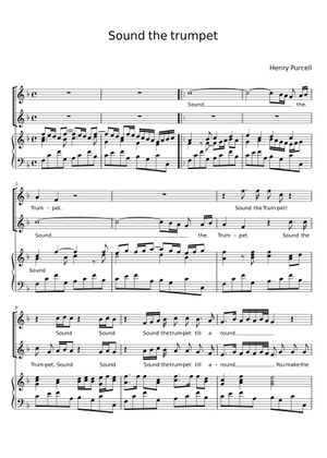 Sound the trumpet - Henry Purcell Sheet Music for Piano