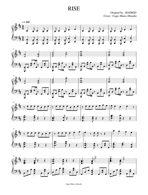 The Rising of the Shield Hero OP1 - RISE (Piano Cover)