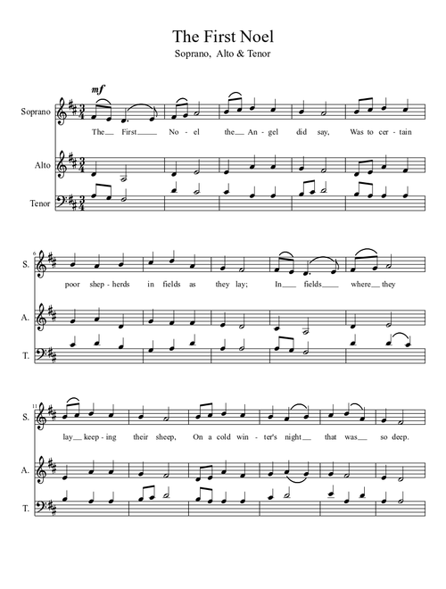 The First Noel (Soprano, Alto & Tenor)