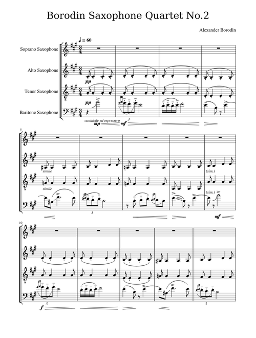 String Quartet No.2 – Aleksandr Borodin