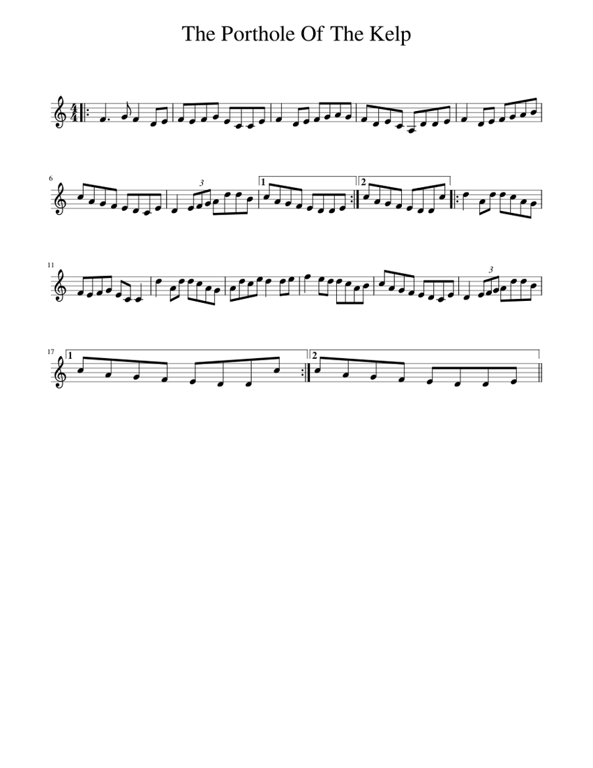 The Porthole Of The Kelp Sheet music for Piano (Solo)