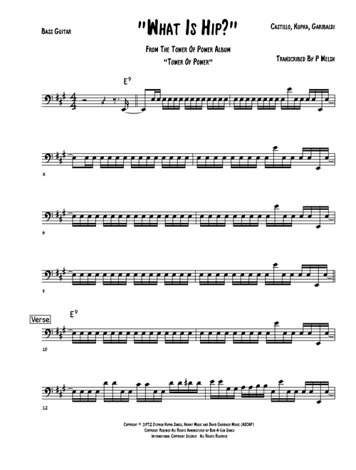 What Is Hip? (Arr. P Welsh) - Tower Of Power (Instrumental Solo)