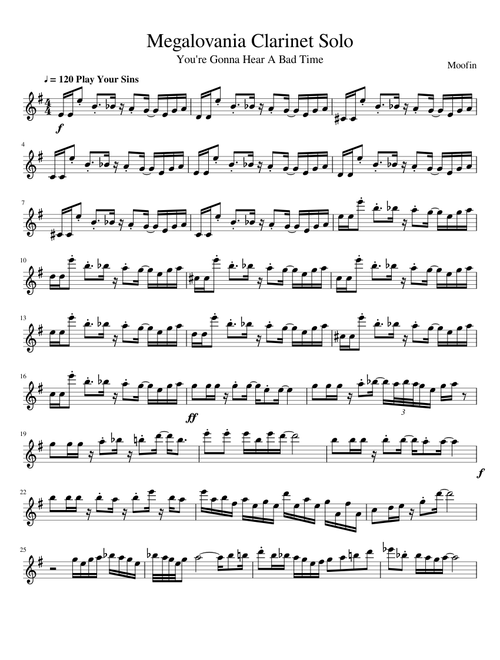Megalovania Clarinet Solo