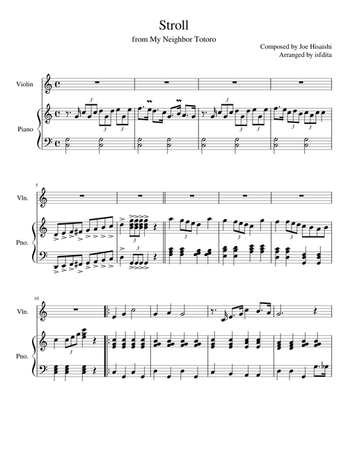 Stroll from My Neighbor Totoro (Violin and Piano)