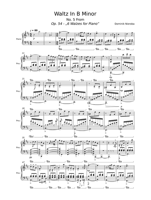 Waltz In B Minor, Op. 54 No. 5