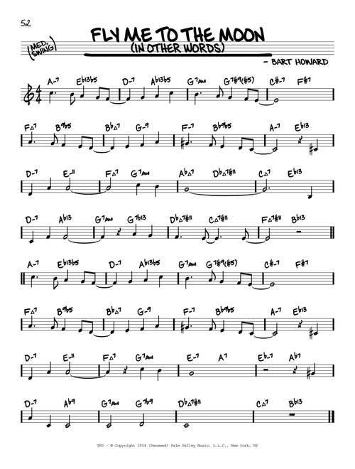 Fly Me To The Moon (In Other Words) (arr. David Hazeltine) - Tony Bennett (Real Book - Enhanced Chords)