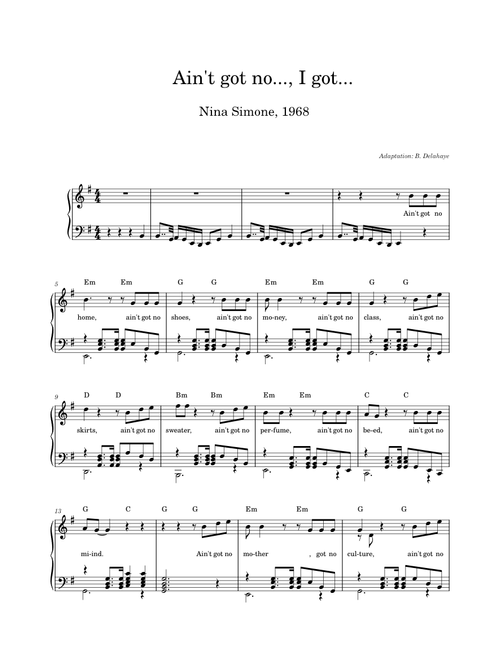 Ain't got no – Nina Simone