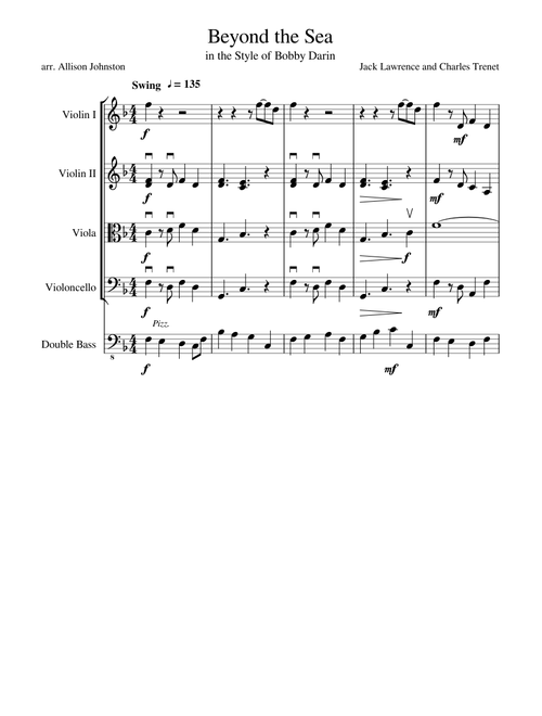 Beyond the Sea - String Orchestra