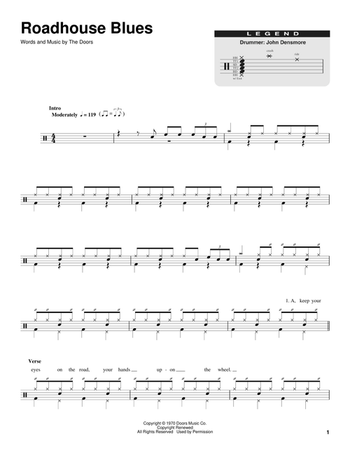 Roadhouse Blues - The Doors (Drum Transcription)