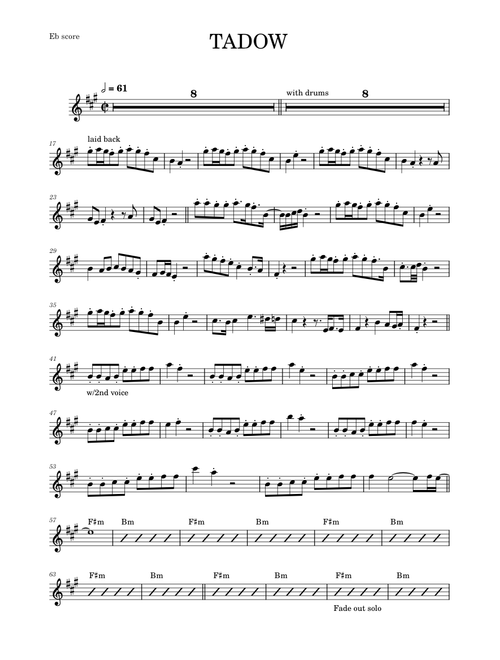 Tadow – FKJ Masego (ALTO SAX REMAKE)
