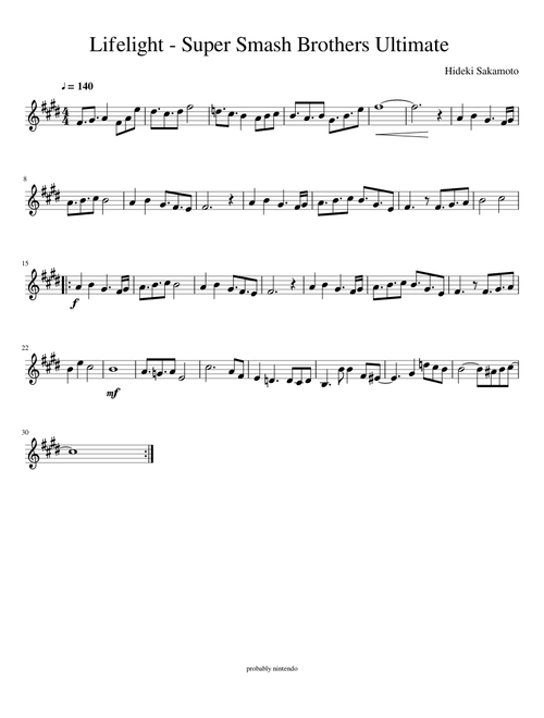 Super Smash Brothers Ultimate Theme - Clarinet WIP
