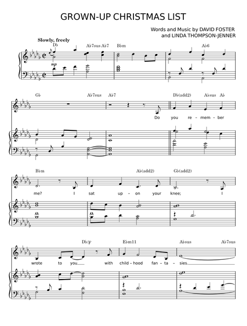 Grown-up Christmas List - David Foster