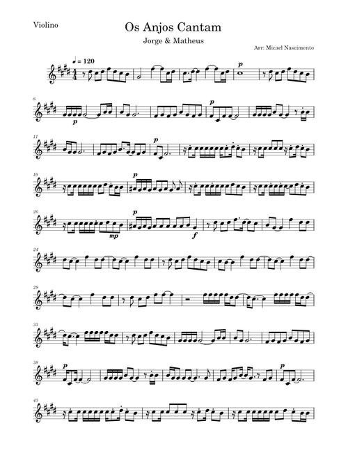 Os Anjos Cantam - Violin