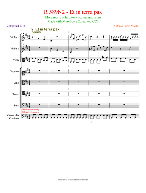 Et in terra pax, RV 589 – Antonio Vivaldi