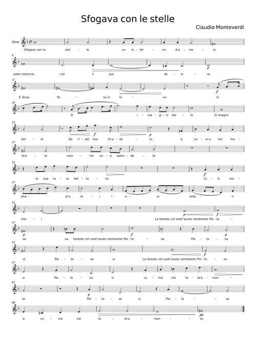 Sfogava con le stelle - Claudio Monteverdi