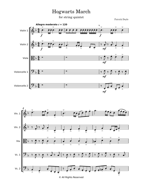 Hogwarts' March – Patrick Doyle from Harry Potter and the Goblet of Fire