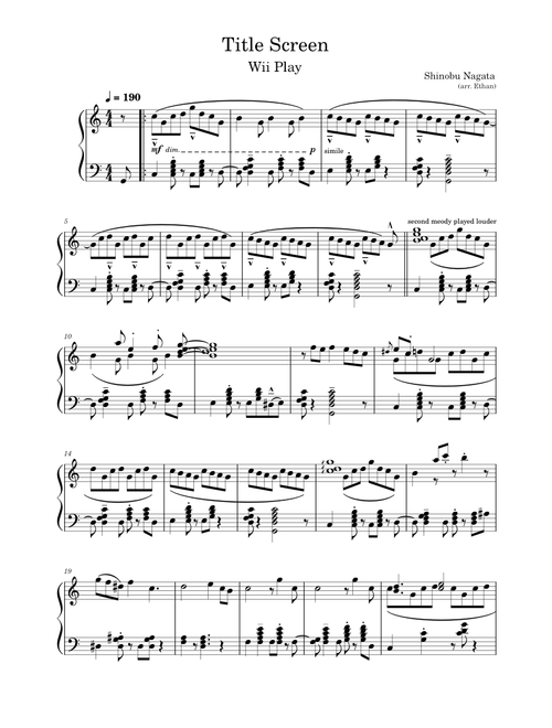 Wii Play Title Theme – Shinobu Nagata