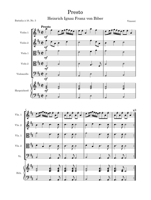 Heinrich Biber - Presto
