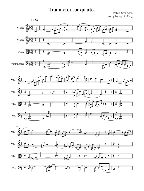 Traumerei for String Quartet