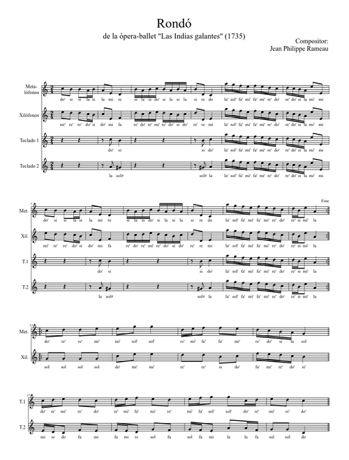 Rameau - Las Indias galantes (1735) - Rondó