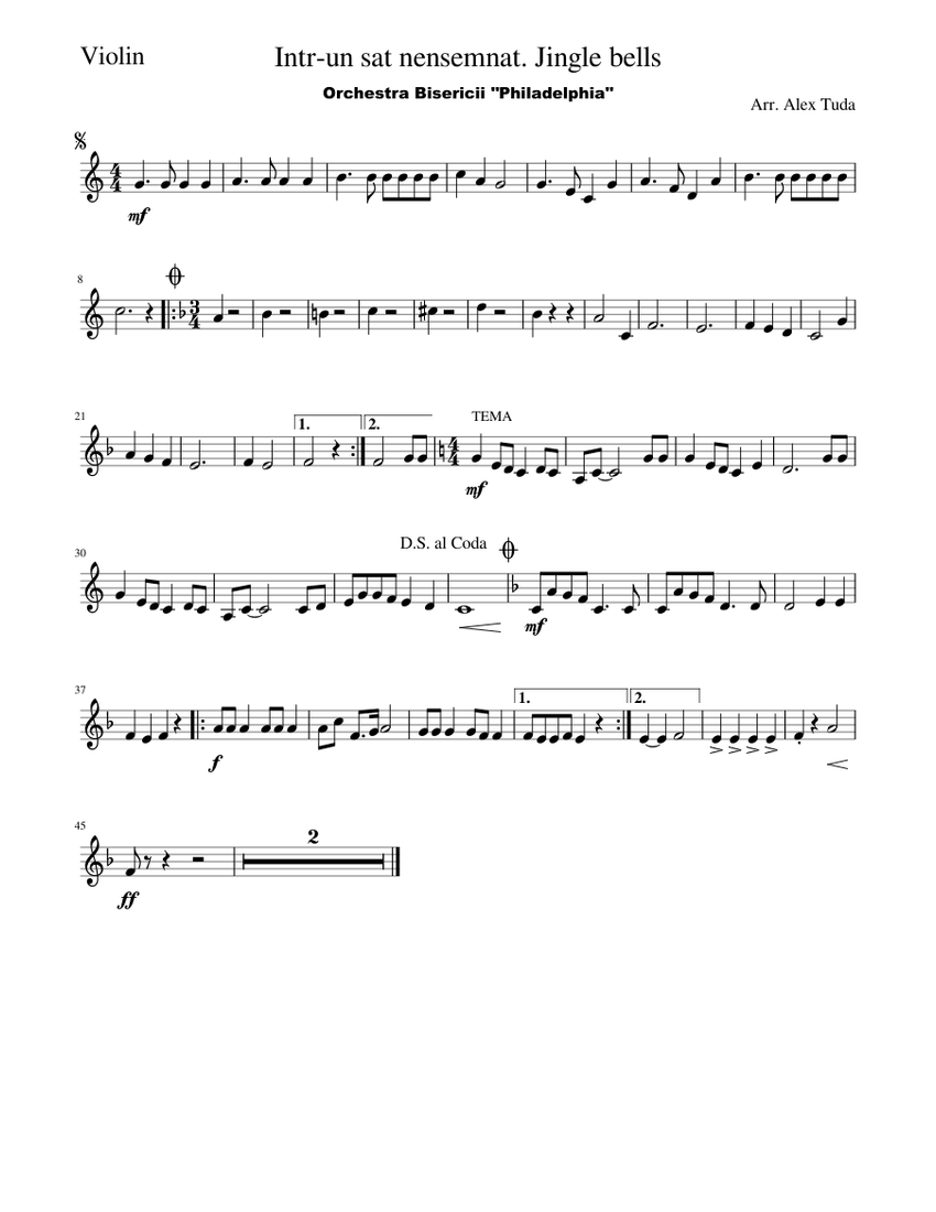 Jingle bells Sheet music for Violin (Solo) | Musescore.com