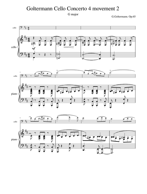 Cello Concerto No.4, Op.65 – Georg Goltermann