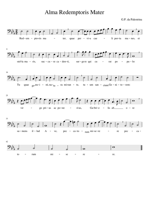 Alma Redemptoris Mater - Bass