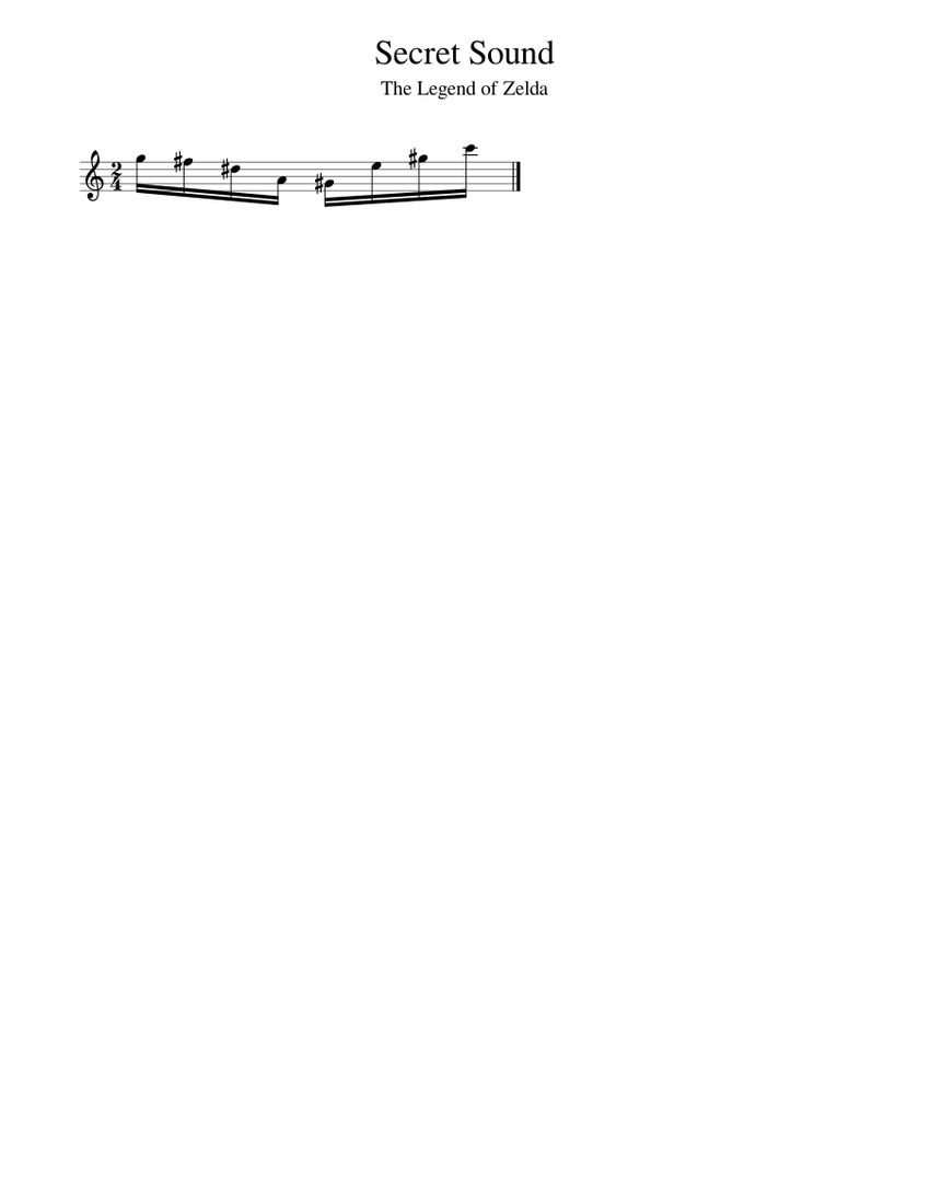 Secret sound sheet music for synthesizer solo musescore