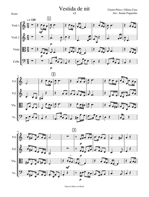Vestida de nit - Quartet cordes