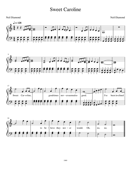 Sweet caroline – Neil Diamond