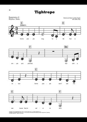 ANTHEM 「TIGHTROPE 」バンドスコア 楽譜 Play Official version of Tightrope Sheet Music by Benj Pasek and