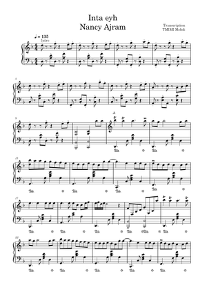 Inta eyh – Nancy Ajram Sheet Music for Violin (Solo) | MuseScore.com