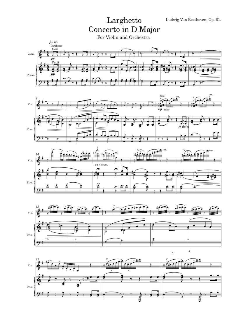 その他 Violin Concerto / Symphony 1 Violin Concerto № 1, Op. 77 – Dmitri Shostakovich Sheet