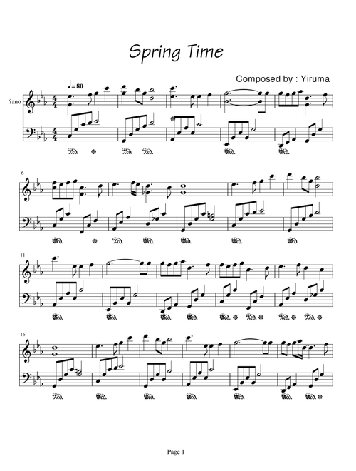 SpringTime (Arr. James Lee) - Yiruma (Piano Solo)