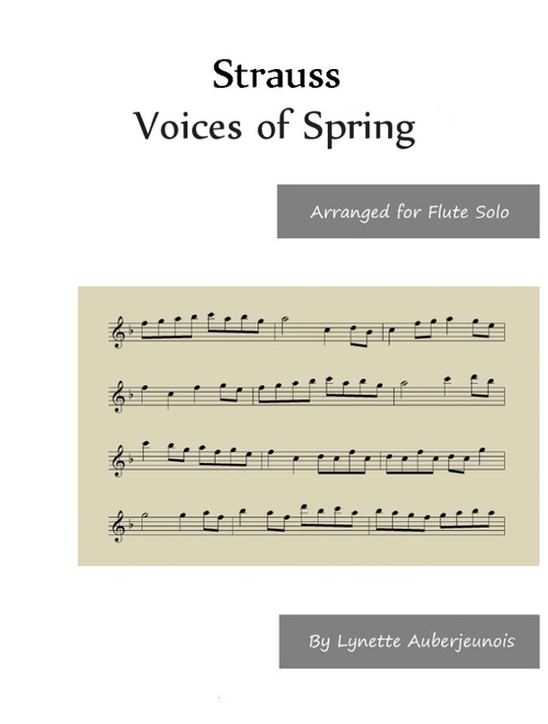 Voices of Spring - Flute Solo (Arr. Lynette Auberjeunois) - Johann Strauss II (Flute and Piano)
