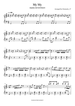 My I – SEVENTEEN (세븐틴) Sheet Music for Piano (Solo