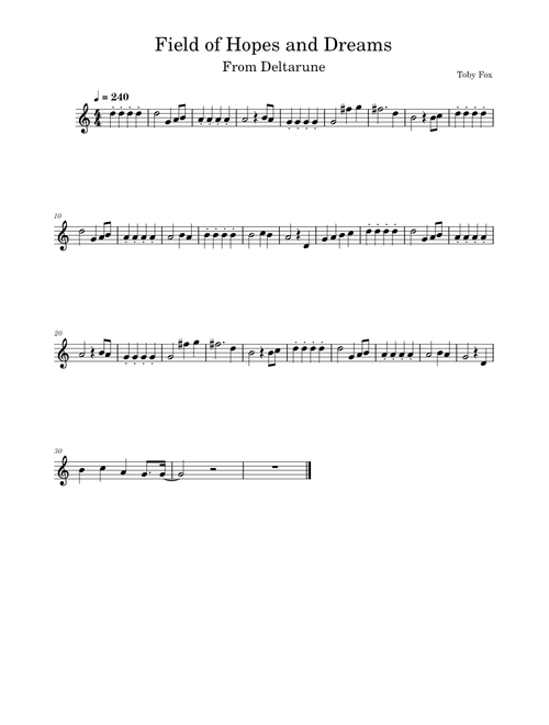 Deltarune - field of hopes and dreams – Misc Computer Games Deltarune - Field of Hopes and Dreams(Alto Sax)