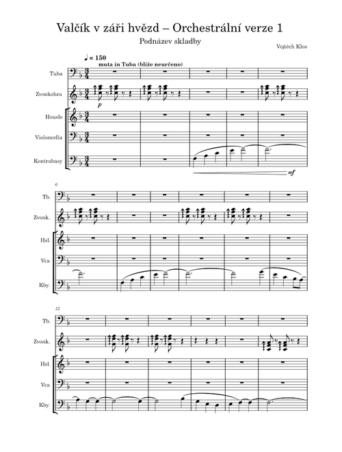 Waltz amidst the light of stars – First version