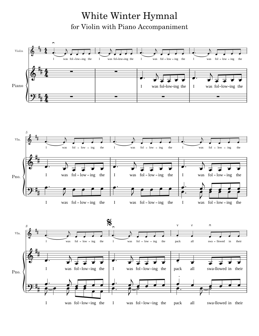 White winter hymnal Pentatonix White Winter Hymnal by Pentatonix