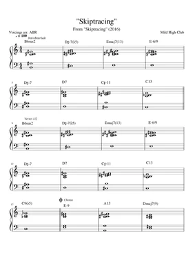 Free skiptracing by Mild High Club sheet music | Download PDF or print on  